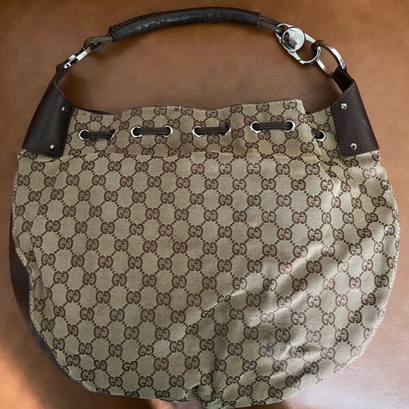 Gucci Canvas Drawstring Hobo Bag - Picture 2 of 7